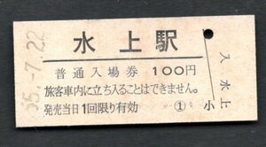 （上越線）水上駅１００円