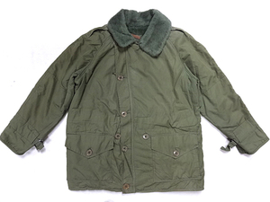  Vintage Britain UK England army rare 50S collar boa outer jacket half coat Parker middle boa liner rare zipper . green 