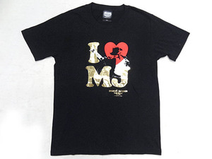 キングオブポップ マイケルジャクソン レア Tシャツ I MJ プリント 綿 100 サイズ S 黒 ブラック 希少 ツアーT 金 ゴールド プリント 珍品