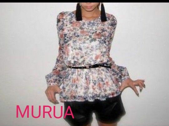 MURUA フラワーシフォントップス　ブラウス　チュニック　ムルーア　85