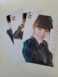 AKB48 岡田奈々 A4サイズ生写真ポスター AKB48 CAFE&SHOP限定 3種コンプ