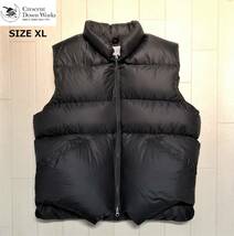 Crescent Down Works クレセントダウンワークス DOWN VEST ダウンベスト BLACK ブラック 黒 サイズ XL MADE IN USA アメリカ製_画像1