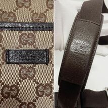 ★GUCCI グッチ GGキャンバス ショルダーバッグ ブラウン【鑑定済み 本物保証】_画像4