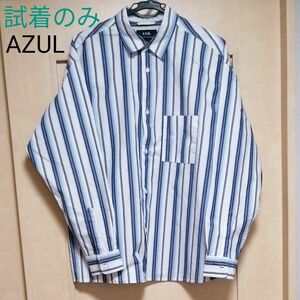 メンズ　シャツ　AZUL　ストライプ