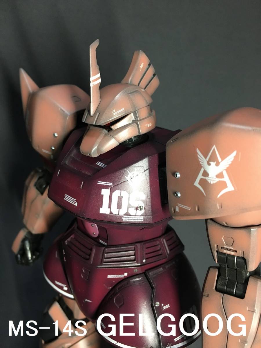 حوالي 19 سم طول MS-14S Char's Gelgoog Ver. 2.0 1/100 MG منتج نهائي مطلي بدرجة رئيسية Gundam Gunpla Bandai, شخصية, جاندام, جاندام دعوى المحمول