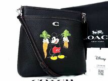 ■新品■未使用■ COACH コーチ CH497 ディズニー 100周年 キット メッセンジャー レザー ショルダーバッグ 斜め掛け ブラック系 AJ7464MZ_画像1