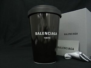 ■新品同様■ BALENCIAGA バレンシアガ CITIES TOKYO タンブラー コップ 食器 テーブルウェア ブラック系 AJ8773yZ