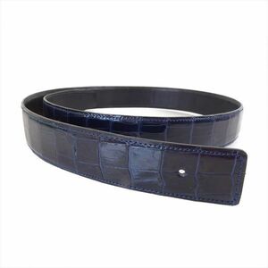  new goods crocodile belt gloss navy exchange change belt enamel navy blue Stan sH H belt H type gloss 95cm navy blue men's shining cr95sdna