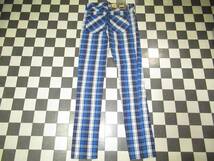 ★チープマンデー/CHEAP MONDAY★美品　29×34　Tight blue check　ストレッチスキニーパンツ_画像2