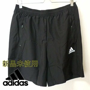 新品未使用/送料無料L★アディダス adidas 黒ハーフパンツ/ショートパンツ/ジップ付きポケット/軽量/丈短め