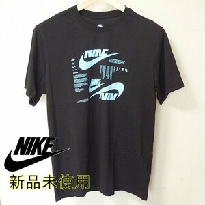 送料無料/新品未使用L★ナイキ NIKE 黒/ブラックコットン スウッシュTシャツ