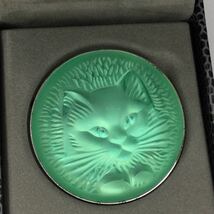 ルネ・ラリック　Lalique ネコブローチ　グリーン_画像5