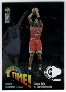  ultra rare parallel! Michael Jordan <95-96 Collector's Choice Player's Club Platinum>
