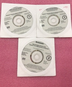 2YXS069★未開封品★Lenovo Operating System Recovery/Applications and Drivers Recovery Disc for windows8Pro 64bit 3枚組