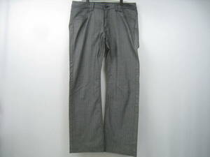 Мужская биги -брюк -полоса полоса серого размера 03