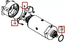 paypayCB250T CB250N CB400N CB400T ホークⅡ ホーク スーパーホークⅢ セルモーター ブラシ HONDA 純正_画像3