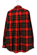 Used 90s Ralph Lauren Red×Black Check Cotton BD Shirt Size XL 古着_画像2