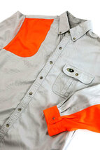 Used 90s-00s Blaze Orange Design Hunting Shirt Size L古着_画像3