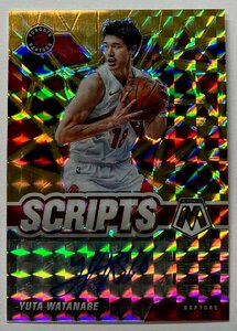 渡邉雄太直筆サイン 2020-21 Panini Mosaic Gold Prizm Scripts Signatures Auto