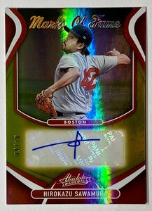 【10枚限定】澤村拓一直筆サイン 2022 Panini Absolute Marks of Fame Gold Prizm Ref Auto