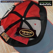 VANSON バンソン NVCP-2304 オーバルロゴ刺繍 ツイル6パネル フラットバイザー ベースボールキャップ オレンジ 帽子 メンズ バイカー _画像8