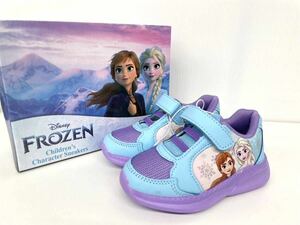  новый товар # Disney Kids легкий спортивные туфли дыра . снег. женщина .15cm бледно-голубой дыра L sa