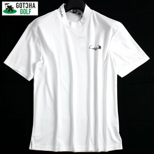 新品 ガッチャ ゴルフ ドローイング フィッシュ ハイネックシャツ XS 白 GOTCHA GOLF メンズ Tシャツ ゴルフウェア ウェア ◆NL284C