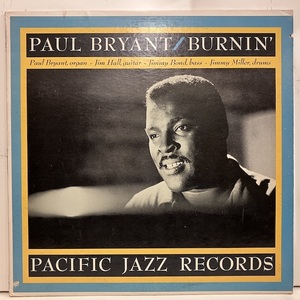 ●即決LP Paul Bryant / Burnin' pj-12 j36575 米盤、ミゾナシ黒銀BarDg Mono ポール・ブライアント JIM HALL