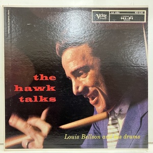 ●即決LP Louis Bellson / Hawk Talks mgv8186 j36635 米盤、57年プレス、Vinc/Tp Dg Mono ルイ・ベルソン 