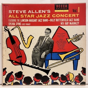 ●即決LP Steve Allen / All Star Jazz Concert Vol1 DL 8151 j36638 米オリジナル、黒銀小Dg Mono スティーヴ・アレン 