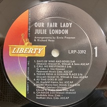 ●即決VOCAL LP Julie London / Our Fair Lady lrp-3392 jv4357 米オリジナル、艶黒虹左ロゴMono ジュリー・ロンドン_画像3