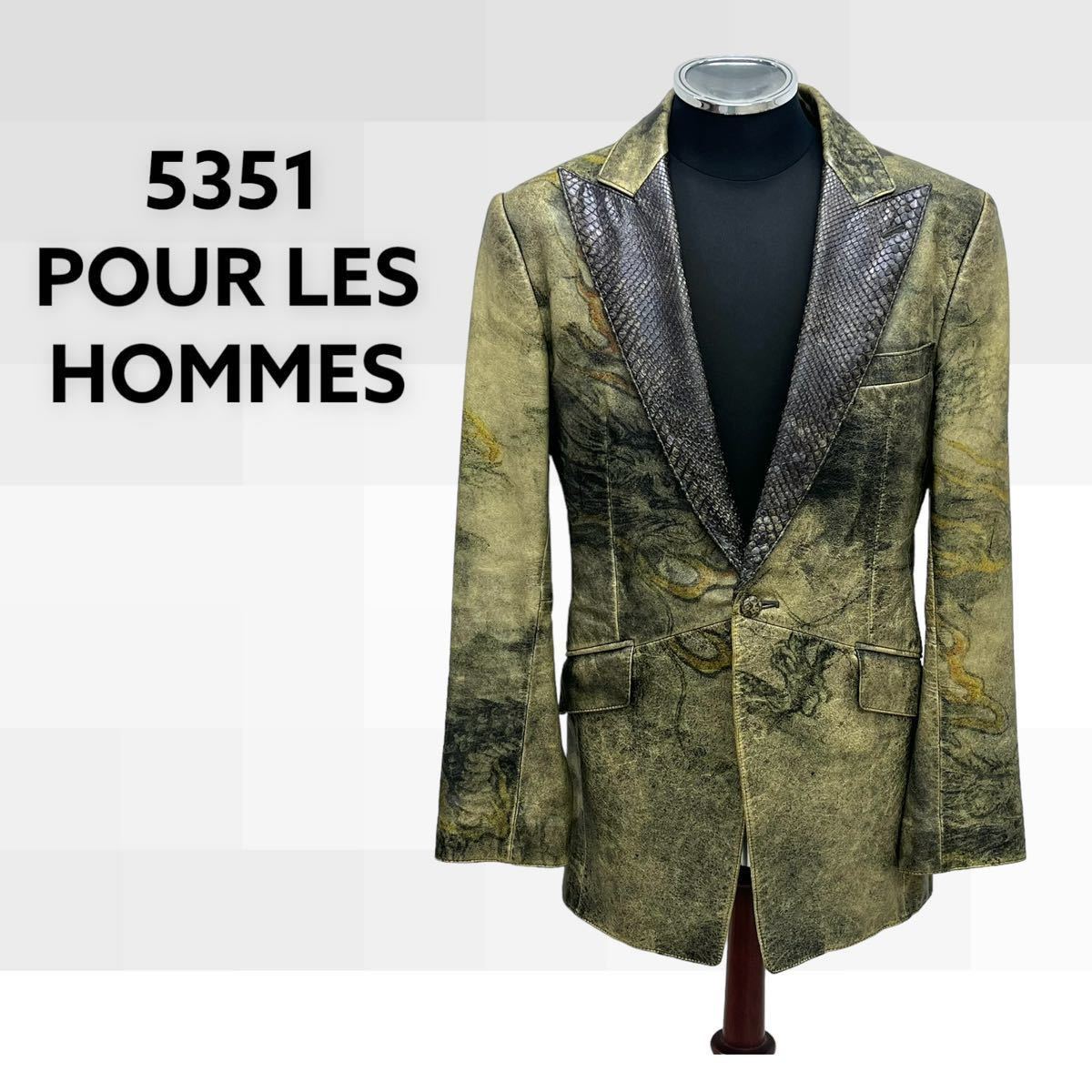 5351 pour les hommes レザージャケット（本革）-