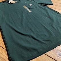 新品 carhartt カーハート Tシャツ ポケットTシャツ 半袖 メンズ Lサイズ グリーン original fit 刺繍 アメカジ タグ付き未使用品 T1813_画像8