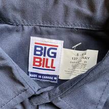 新品 BIG BILL ビッグビル ワークシャツ 半袖 メンズ Sサイズ ネイビー カナダ製 regular アメカジ カジュアル タグ付き未使用品 T1837_画像4