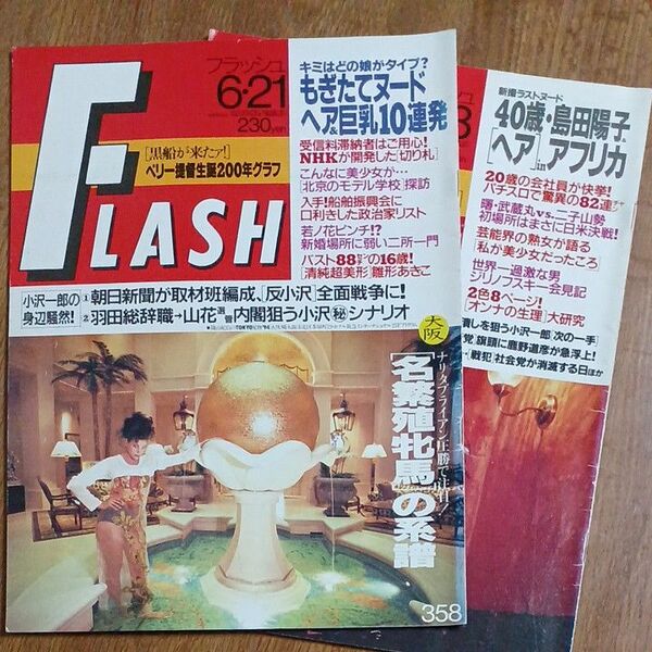 【古雑誌】 FLASH 1994年2月8日発行号&6月21日発行号