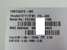 ▲Ω WA 11475♪ 保証有 Fortinet【FG-40C】FortiGate-40C UTM FW：v4.0 ライセンス期限切れ 領収書発行可能・祝10000取引突破!!_画像8