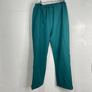 ☆送料無料☆90ｓ☆EddieBauer☆黒タグ☆アウトドアナイロンパンツ☆レインパンツ☆M☆ハンターグリーン☆ｄ２３