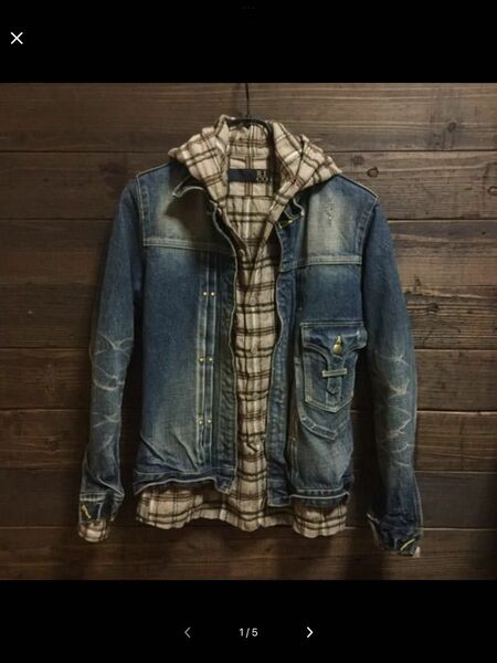 RICO DENIM JACKET 6万 リコ デニムジャケット ダメージ加工 S 