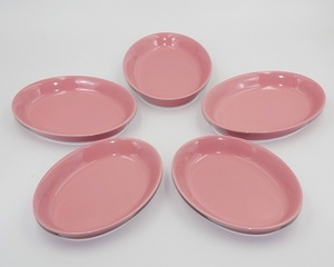 ピンク　オーバルトレイ　楕円皿　５枚セット