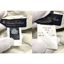 二点以上で送料無料！ 2A26 BROOKS BROTHERS ブルックスブラザーズ テーパード ウールパンツ 32 裾ダブル スラックス トラウザー ビジカジ_画像7