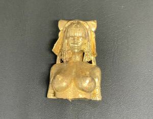  rare Vintage Cleopatra sexy objet d'art ornament copper made rare goods beautiful woman ejipto woman god nude sexy girl 