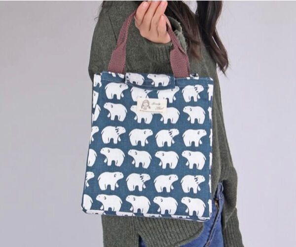 新品 保温 保冷 ランチバッグ シロクマ