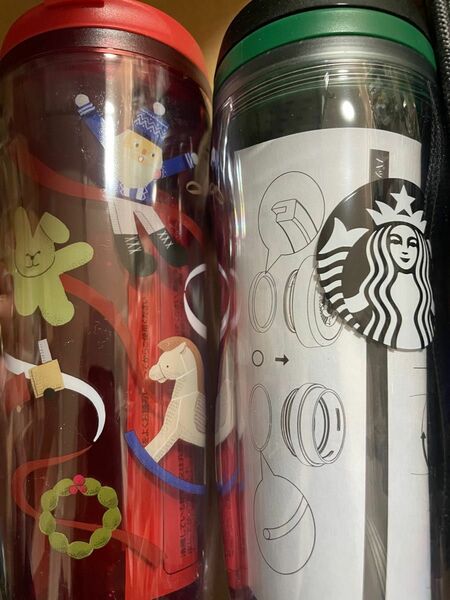 ロゴボトル 355ml スターバックス Starbucks coffeeとホリデー2022カーブドタンブラー473ml