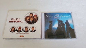 FIN.K.L(ピンクル)　『HISTORY＜BEST OF BEST＞(2CD)』＋『First Live Concert（２CD)』 韓国盤CD２（４枚）セット