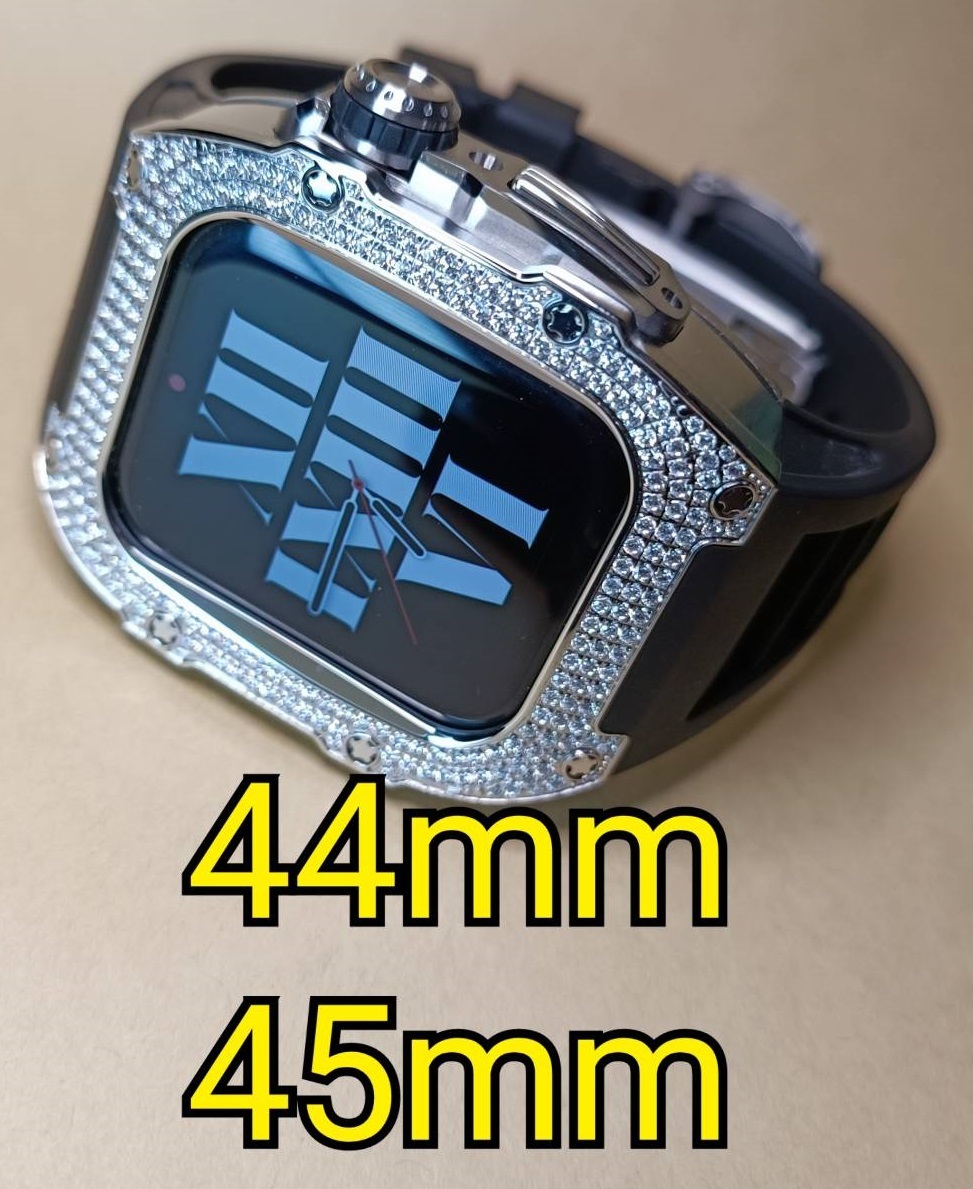 海外正規品】【海外正規品】45mm 黒色 Apple Watch メタルバンド