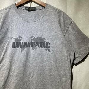 90s BANANA REPUBLIC USA製 L ロゴプリント Tシャツ ヴィンテージ OLD バナリパ