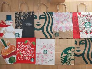  Starbucks бумажный пакет старт ba craft shopa- сумка магазин пакет сумка для покупок переделка ручная работа 10 шт. комплект ②