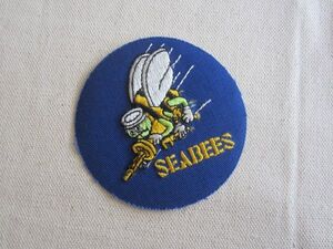 ミリタリー SEABEES シービーズ 米海軍 U.S.NAVY 蜂 ハチ ワッペン/パッチ ジャケット カスタム 古着 腕章 サバゲー 419