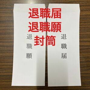 退職届　退職願　封筒2枚セット