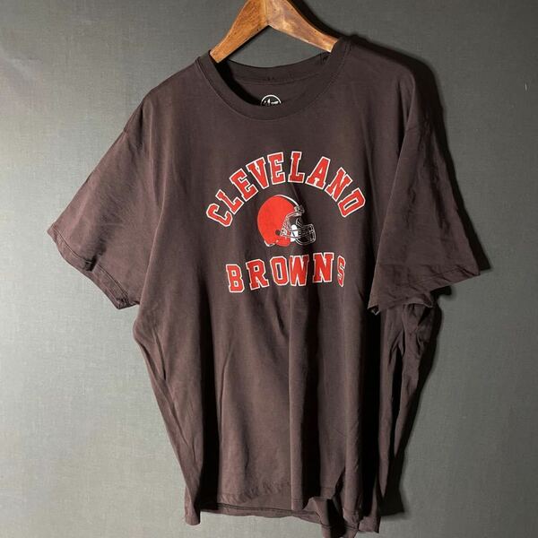 送料無料■Cleveland Browns ■Over Size【XXL】ビッグサイズNFLチームプリントTシャツ 【2000年代後期】